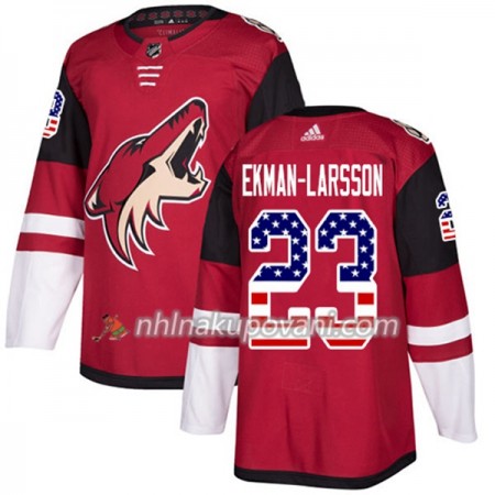 Arizona Coyotes Dresy Oliver Ekman-Larsson 23 2017-2018 USA Flag Fashion Černá Adidas Authentic - Pánské